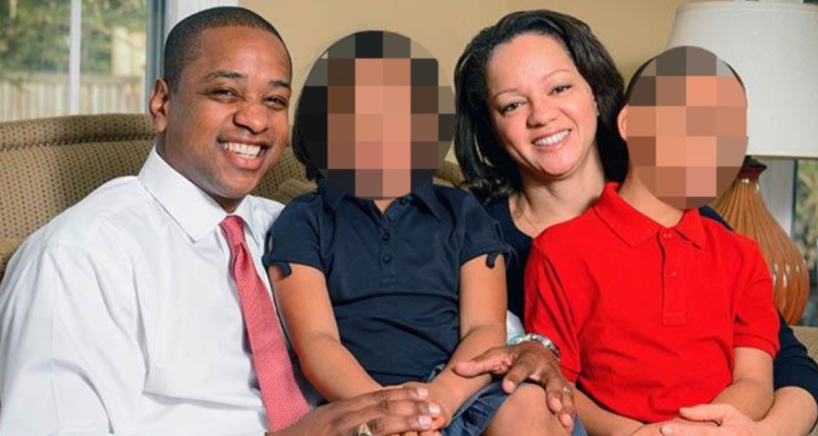 El ex vicegobernador de Virginia, Justin Fairfax, junto a su esposa Cerina