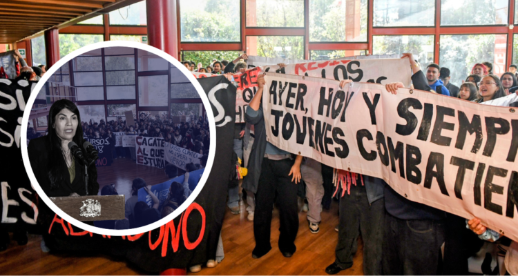 Protestas previas a agresión a ministra Lincolao en universidad