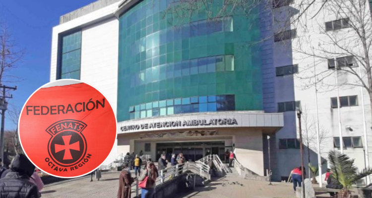Fenats se manifiesta en el Hospital Regional de Concepción: acusan desvinculación de 18 trabajadores