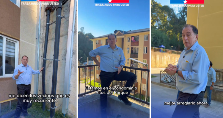 Poduje realiza lapidaria evaluación de condominio de Concepción por fallas "similares" a las de Penco