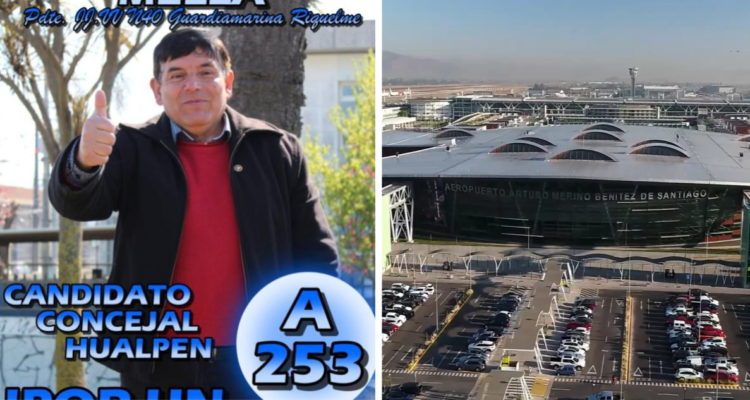 Detienen a concejal de Hualpén tras afirmar que tenía bomba en su maleta en el Aeropuerto de Santiago