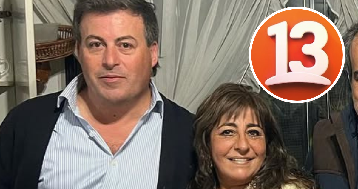 Helhue Sukni junto a su hermano Karim Sukni y logo de Canal 13