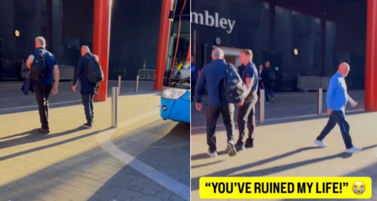 Hinchas del Arsenal fueron a la entrada de Wembley para rogarle a Pep Guardiola que se deje perder la Premier League