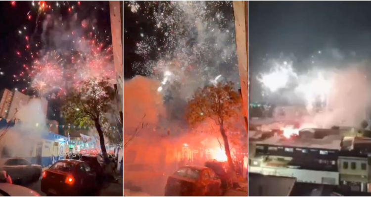 Vecinos de Santiago denuncian masivo lanzamiento de fuegos artificiales por aniversario de la UC