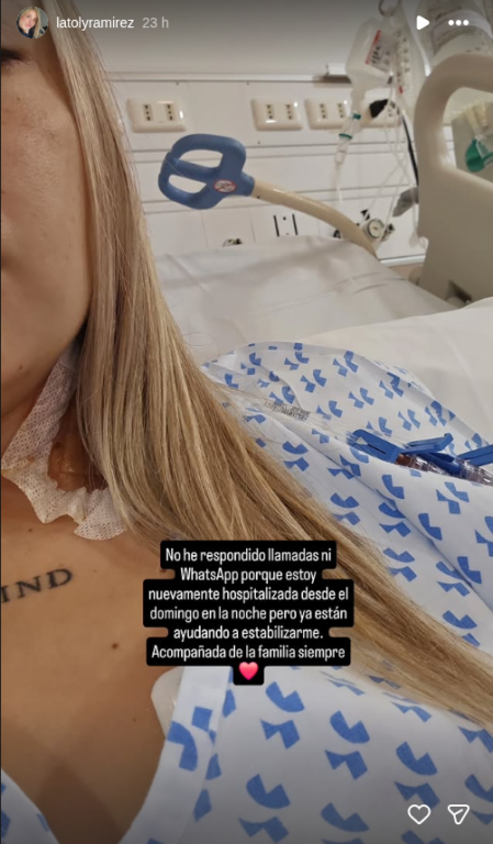 Instagram Storie de hija de Gonzalo Ramírez, Antonia
