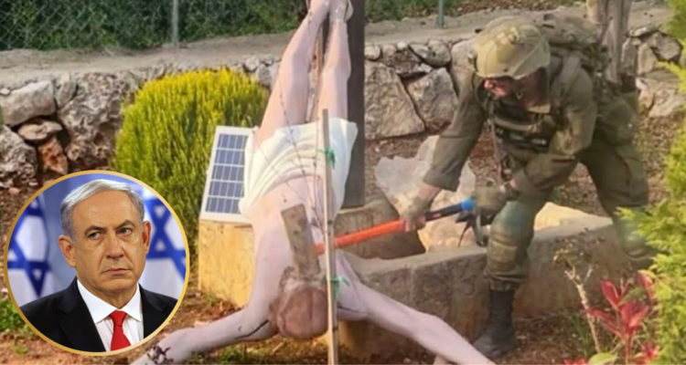 Soldado de Israel destruyó figura de Jesucristo