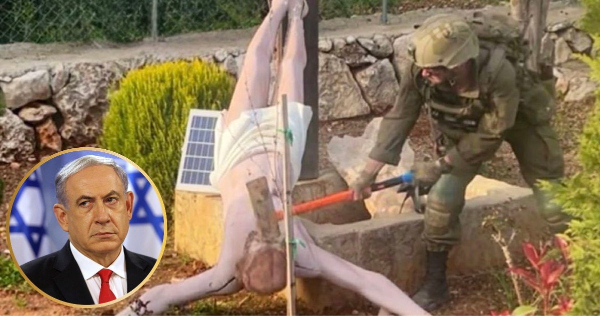 Soldado de Israel destruyó figura de Jesucristo