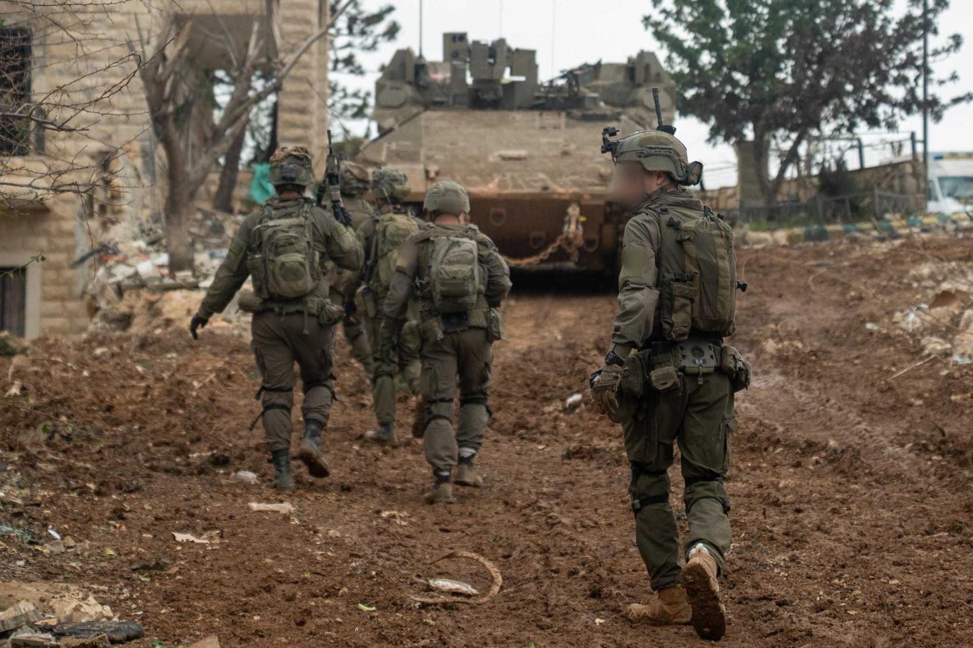 Actividad de soldados israelíes en el sur del Líbano