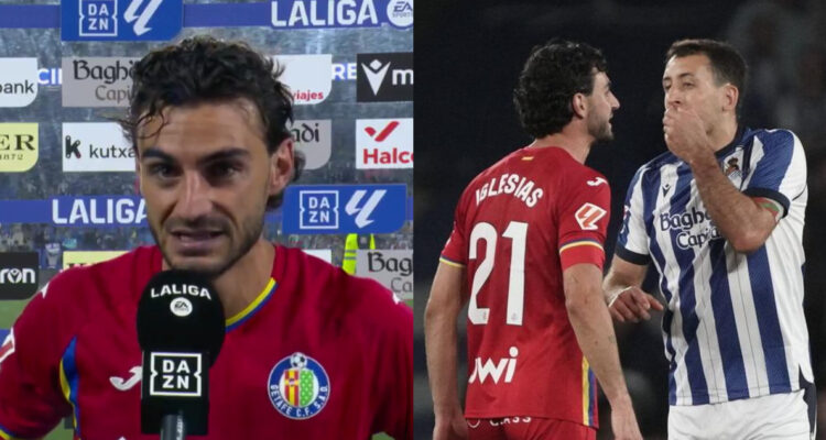 Juan Iglesias del Getafe y Mikel Oyarzábal del Real Sociedad