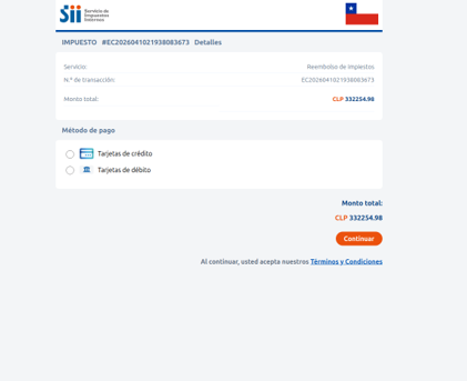 paginas falsas sii operación renta