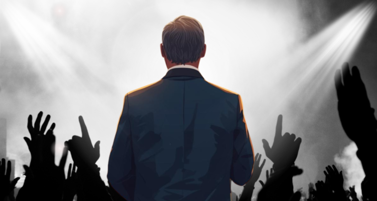 Imagen de contexto de político ante la multitud