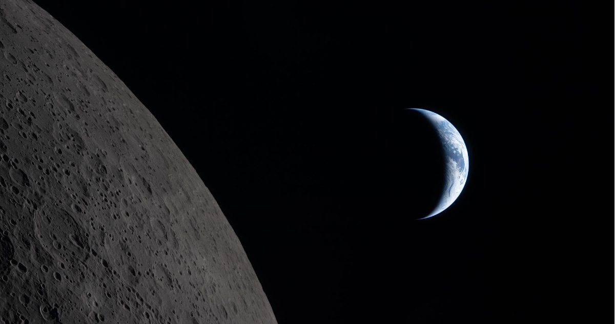Foto del lado oscuro de la Luna
