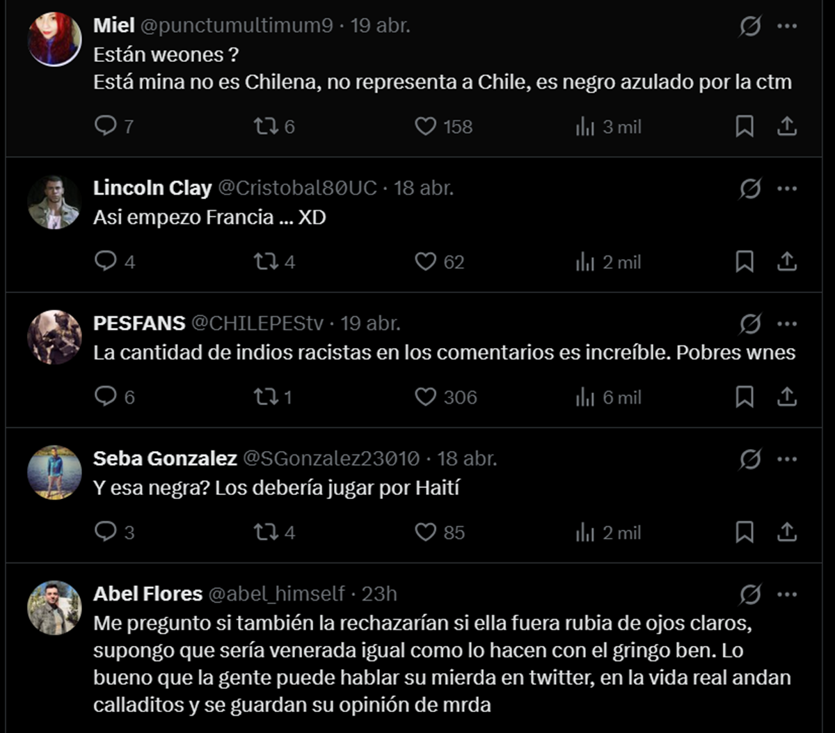 Mary Valencia, víctima de insultos racistas por su jueg con La Roja