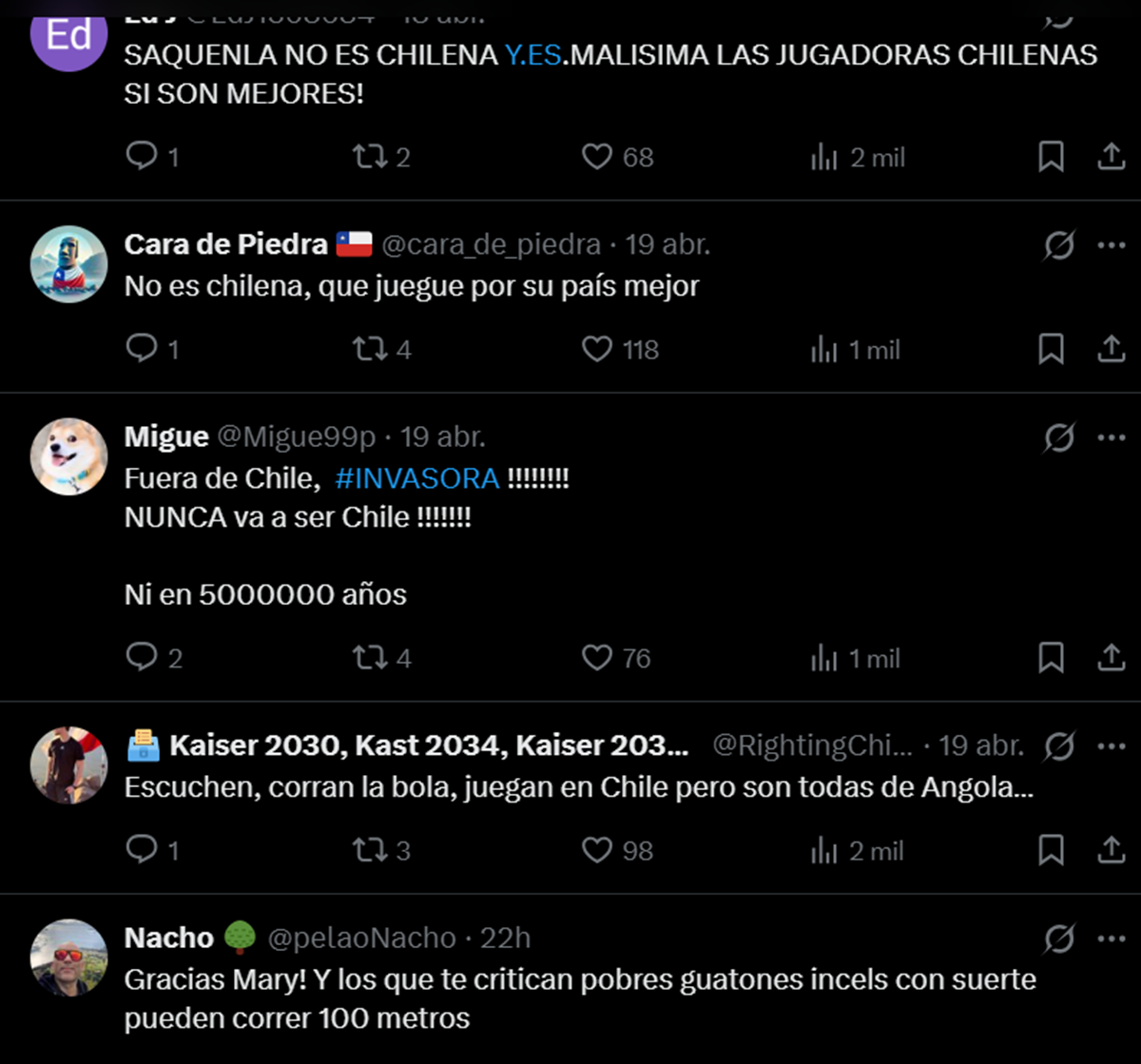 Mary Valencia, víctima de insultos racistas por su jueg con La Roja