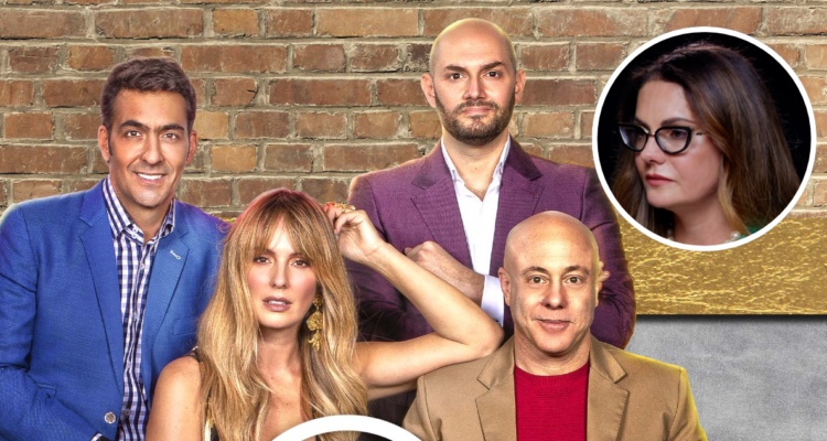 Claudia Bahamón, Jorge Rausch, Nicolás de Zubiría y Christopher Carpentier y en miniatura María José Martínez de ‘Masterchef Colombia’