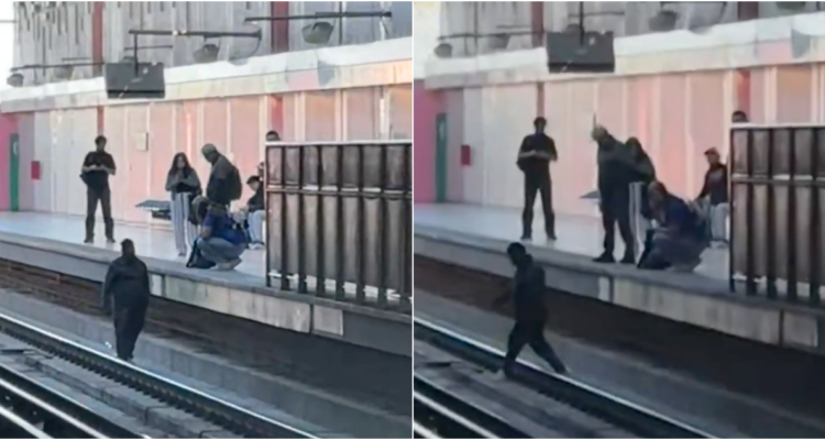 Persona baja a las vías de la Línea 4A del Metro y obliga a suspender todo el trazado