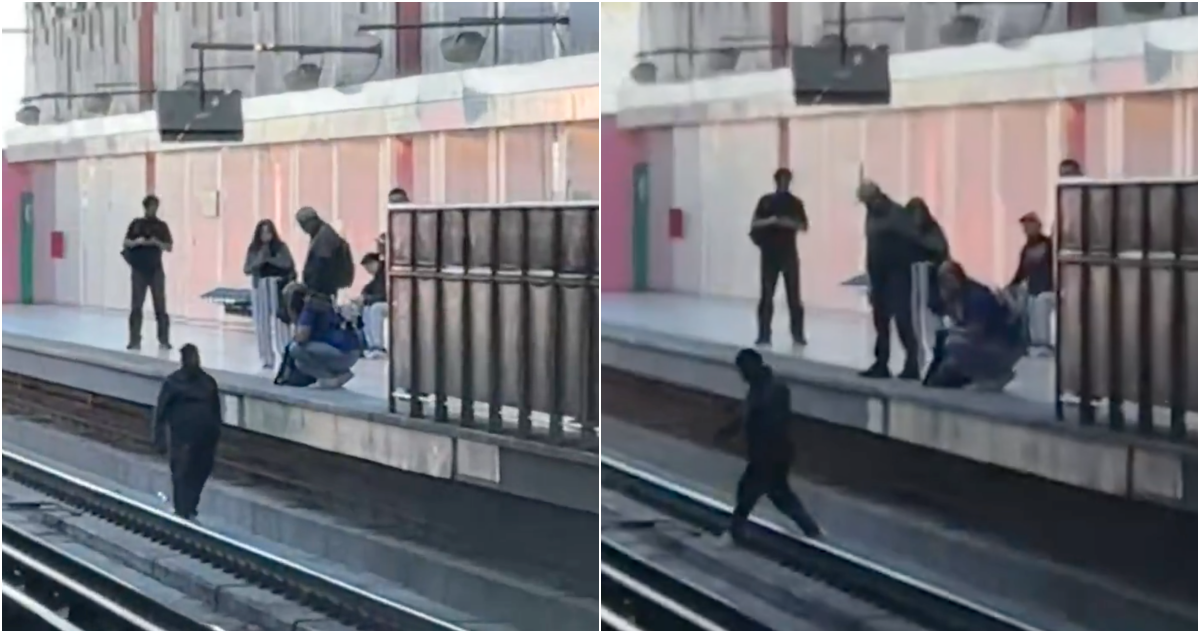 Persona baja a las vías de la Línea 4A del Metro y obliga a suspender todo el trazado