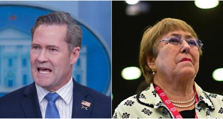 Michael Waltz y Michelle Bachelet