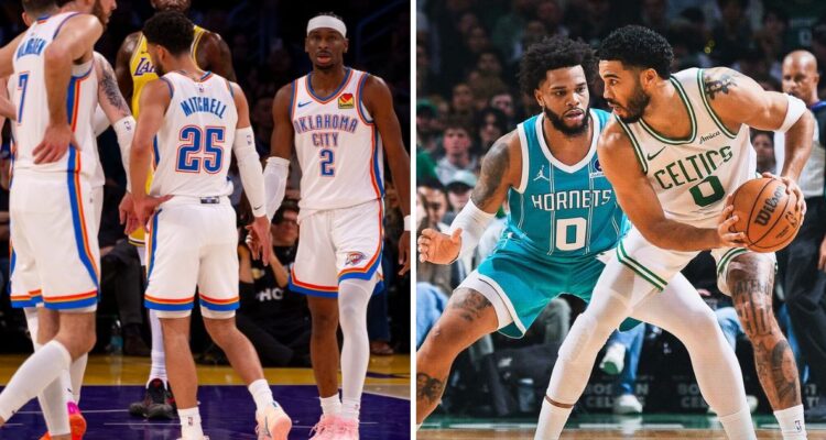 Thunder y Celtics festejaron en noche de NBA.