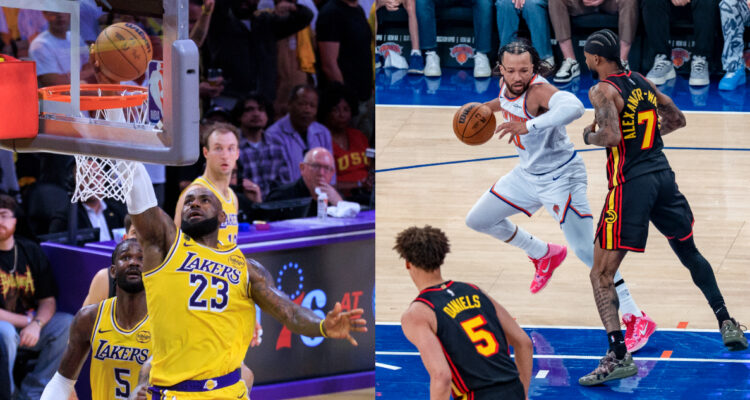 NBA triunfos de Lakers y Knicks