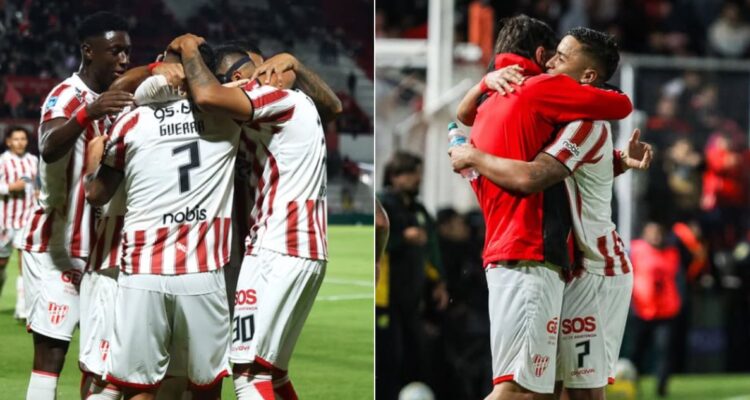 Nicolás Guerra y su gol para Instituto ante Defensa y Justicia