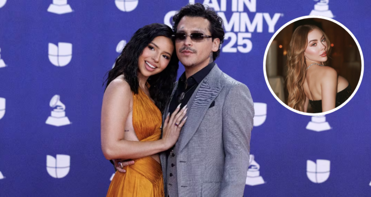 Christian Nodal junto a Ángela Aguilar y en miniatura Maya Nazor