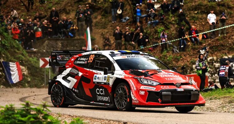 Oliver Solberg en Toyota durante shakedown WRC Croacia