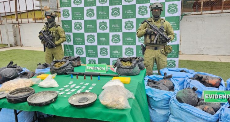 Región de Antofagasta suma 21,7 toneladas de droga incautada: alza de 304% respecto al 2025