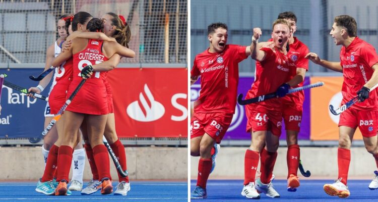 Diablas y Diablos festejaron en el Panamericano Junior de Hockey.