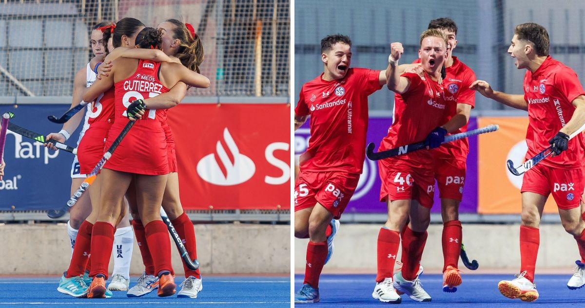 Diablas y Diablos festejaron en el Panamericano Junior de Hockey.