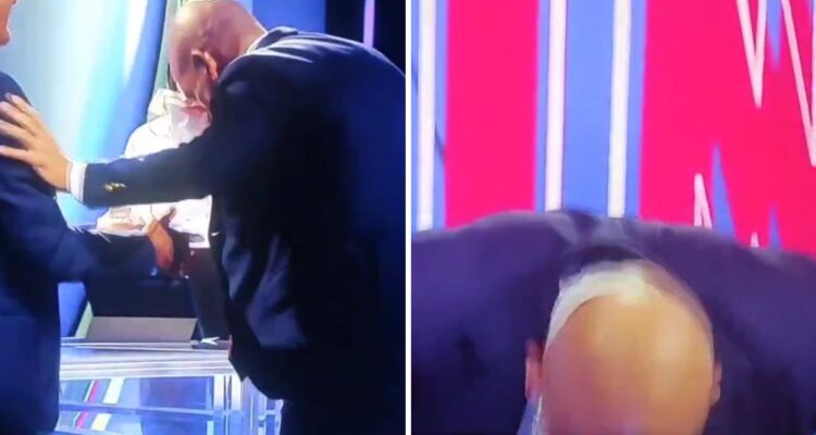 Paolo di Canio impactó con arranque de furia en la TV de Italia.