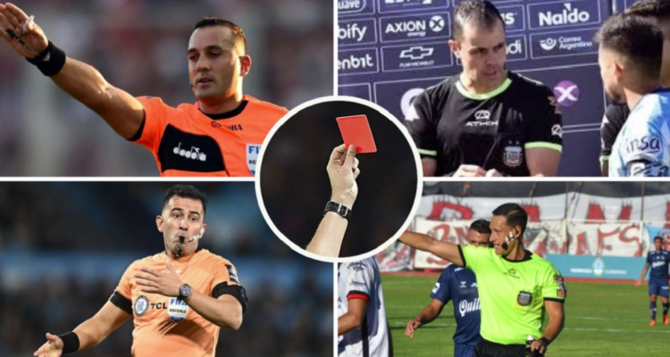 Los árbitros Espinoza, Ejarque, Lobo Medina y Franklin.