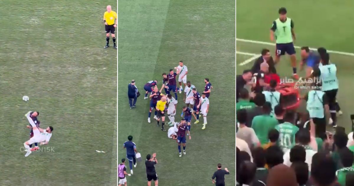 Patada directa a la cara desata caos en Champions de Asia