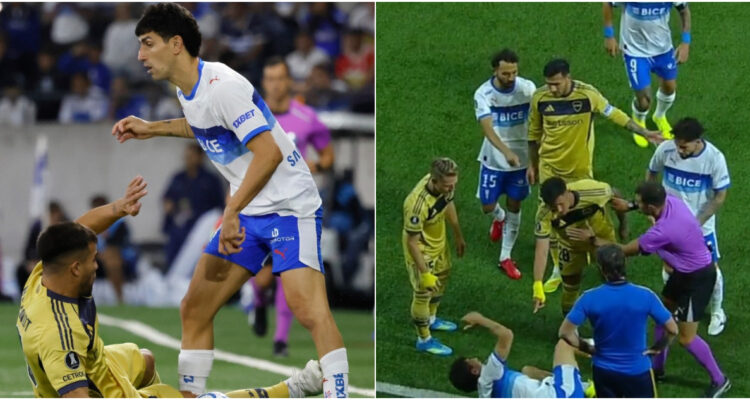 Patadón de Weigandt a Justo Giani en el Católica Boca