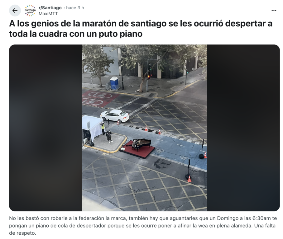 reclamo de vecinos de Santiago