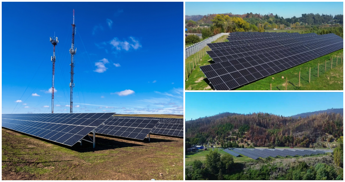 Plantas fotovoltaicas de Radio Bío Bío en Osorno (izq) y Concepción (der) | RBB