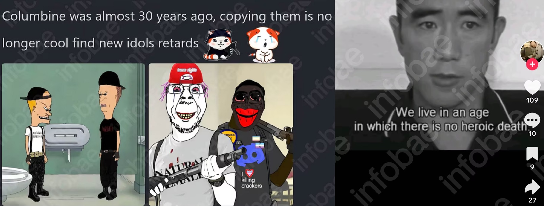 Publicaciones en redes sociales del tirador