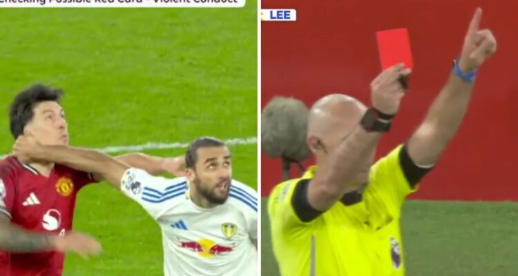 Argentino Lisandro Martínez fue expulsado por jalón de pelo a rival.