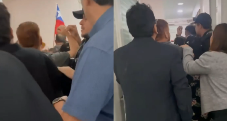 Protesta de trabajadores de áreas verdes en municipio de Puente Alto termina con incidentes