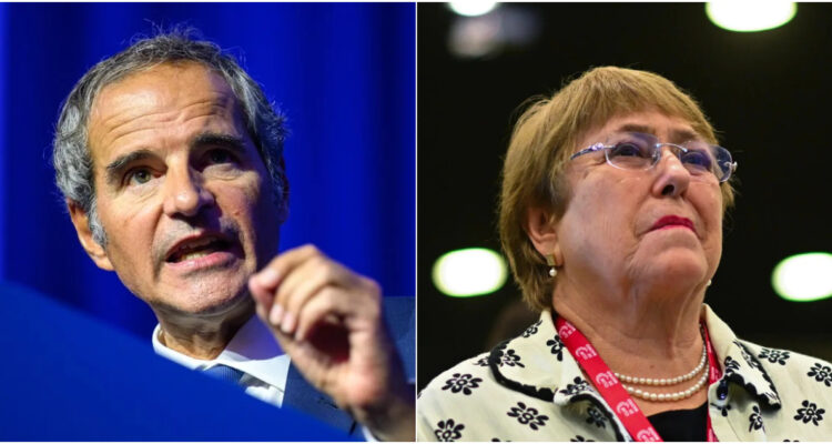 Rafael Grossi y Michelle Bachelet