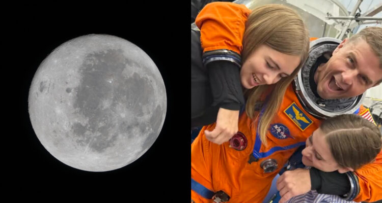 Foto de Reid Wiseman y sus hijas