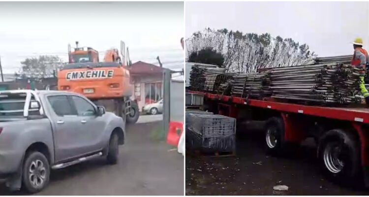 Retiran maquinaria de obras que ejecuta la empresa Tapusa en Gran Concepción