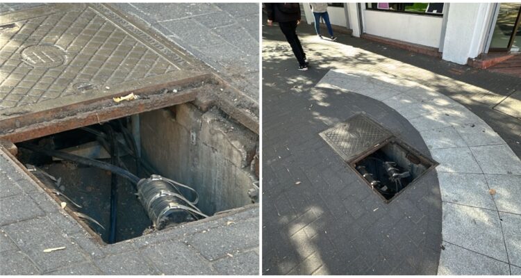 Robo de tapas de alcantarillados en el centro de Concepción