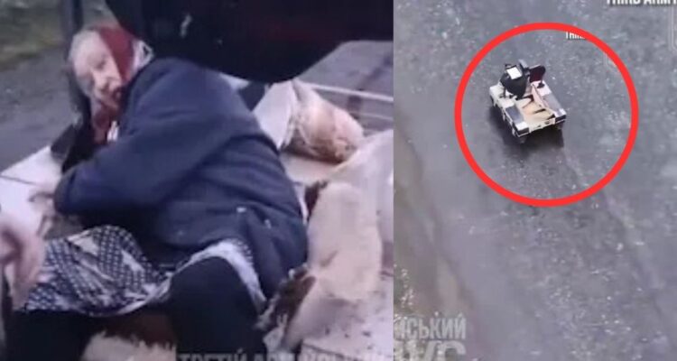VIDEO | Robot ucraniano salva a anciana con muletas atrapada en pleno bombardeo ruso