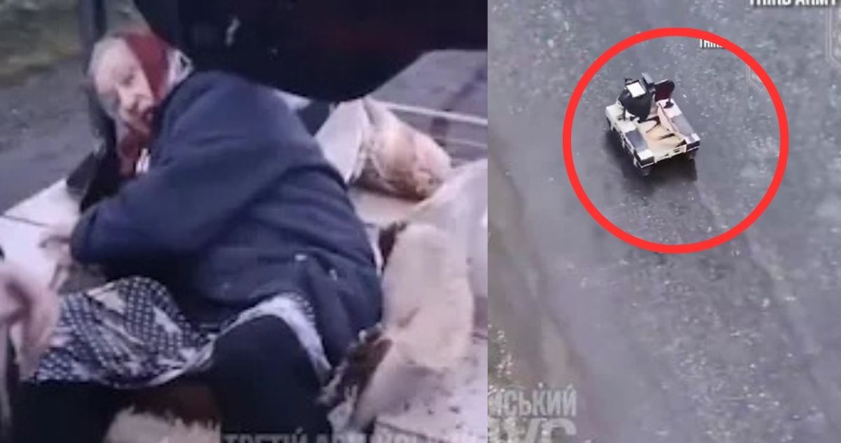 VIDEO | Robot ucraniano salva a anciana con muletas atrapada en pleno bombardeo ruso