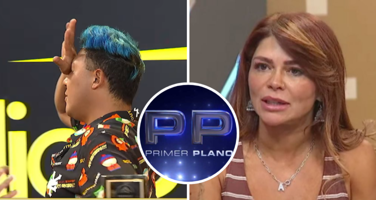 Sergio Rojas y Antonella Ríos junto a logo de ‘Primer Plano’