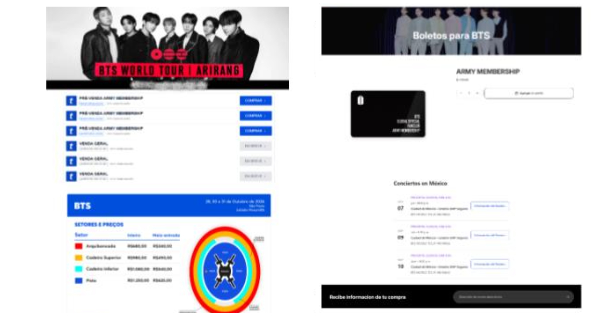Detectan 10 sitios de estafas en venta de entradas de conciertos de BTS en Chile