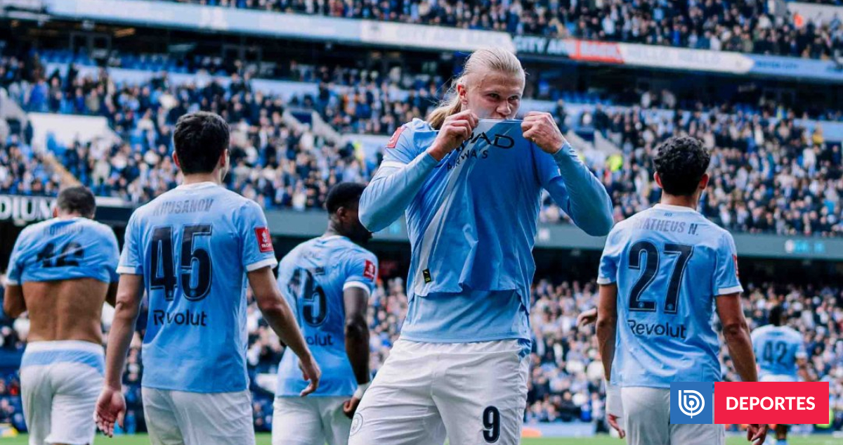 Haaland 'volvió' a lo grande: triplete del noruego ante Liverpool metió al City a semis de FA Cup