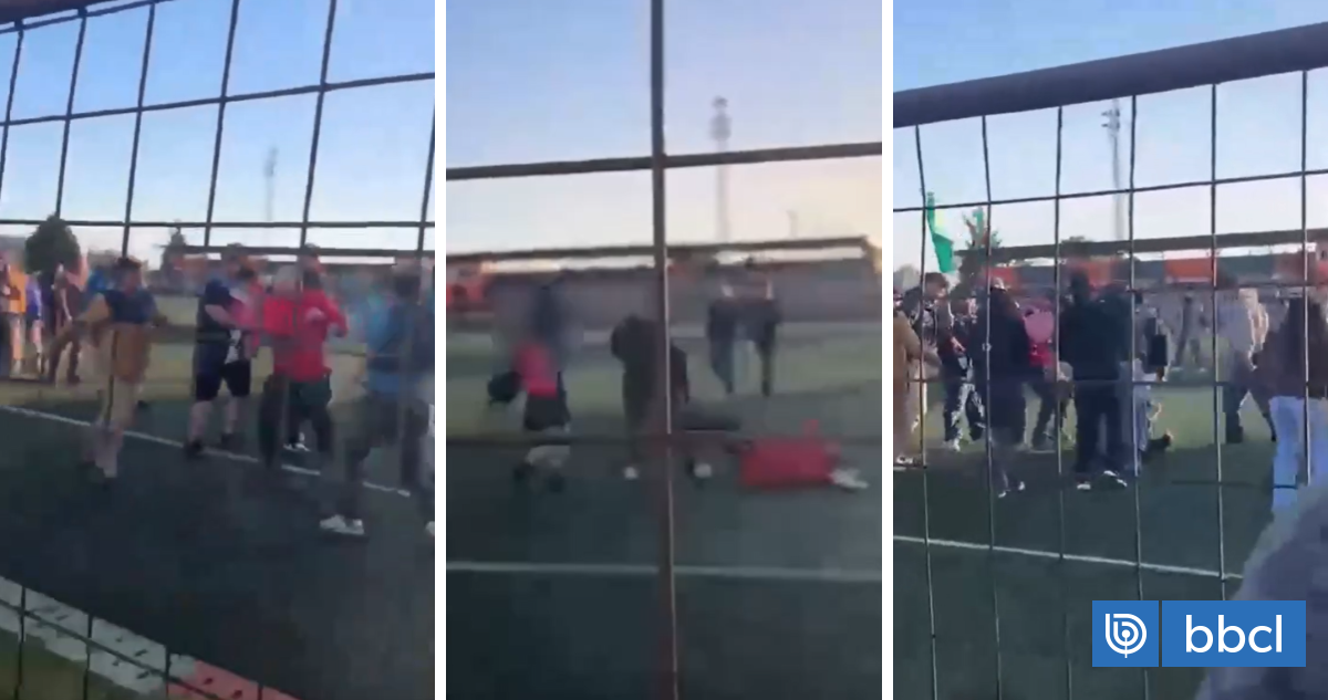Jugadores y familiares protagonizan batalla campal tras partido amateur en Nueva Imperial