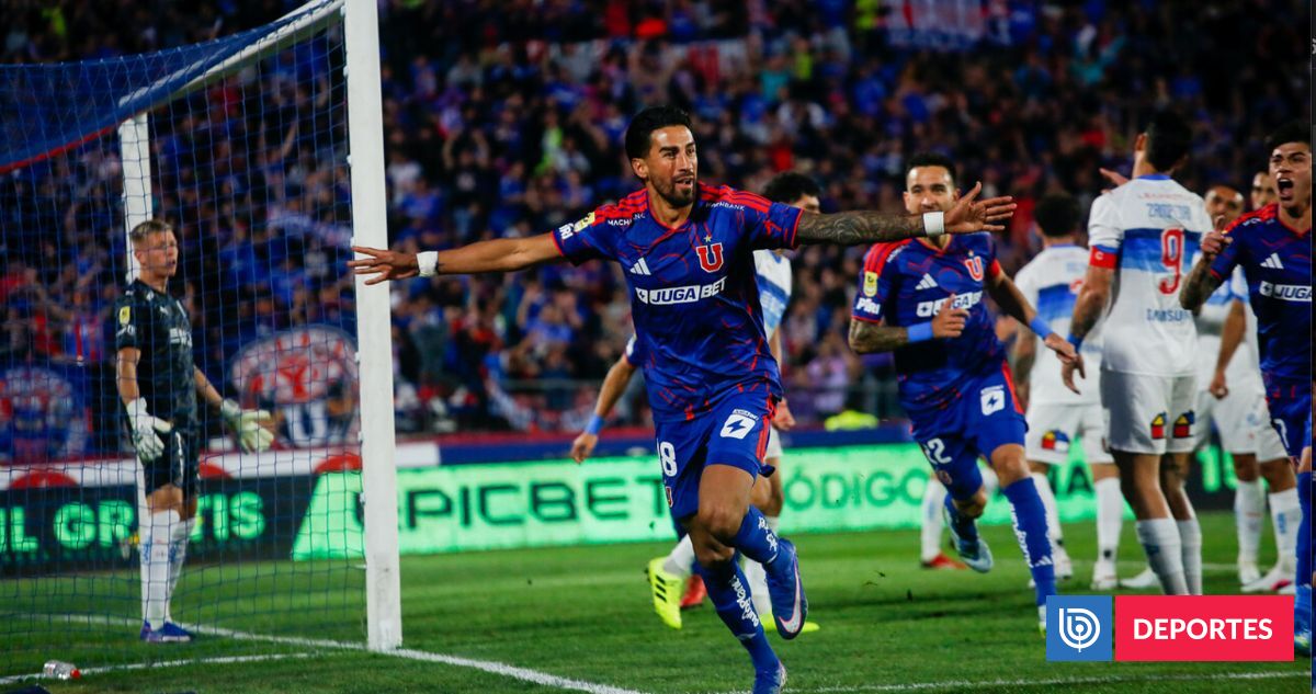 Apareció el ’Gato’: Lucero marca su primer gol con La U y aventaja a los azules ante Católica